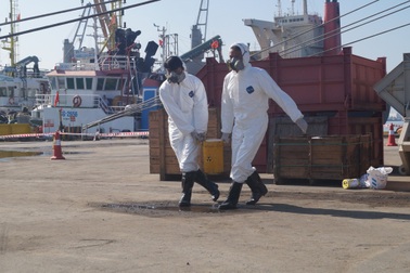 Lên phương án xử lý tình huống phát hiện phóng xạ tại cảng Dung Quất