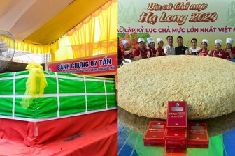 Bánh chưng 7 tấn, chả mực 200kg: Đua nhau lập kỷ lục "càng to, càng khủng"