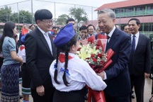 Chủ tịch nước Tô Lâm thăm Trường song ngữ Lào - Việt Nam Nguyễn Du