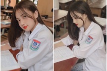 “Thiên thần đồng phục” Hà Nam không chỉ xinh đẹp mà còn học giỏi, làm cán bộ lớp