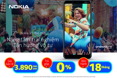 Bất ngờ với mức giá Nokia 3.1 Plus ưu đãi “khủng” dịp tết