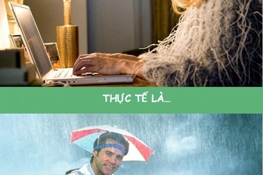 Bộ ảnh vui “Người ta nghĩ..., nhưng thực tế là…”