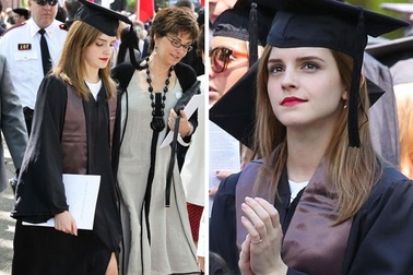 "Cô phù thủy nhỏ" Emma Watson xinh đẹp trong lễ tốt nghiệp 