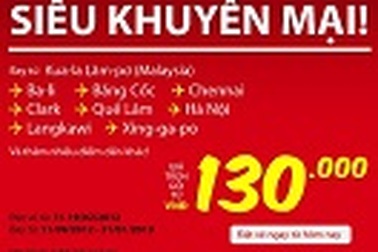 Chương trình siêu khuyến mại đầu tiên của AirAsia trong năm 2012 