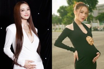 Mang bầu lần 2, Nhã Phương chuộng diện váy ôm sát đi dự sự kiện