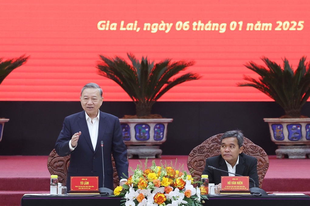 Tổng Bí thư Tô Lâm làm việc với cán bộ chủ chốt tỉnh Gia Lai - 1 Tổng Bí thư Tô Lâm làm việc với cán bộ chủ chốt tỉnh Gia Lai - 1