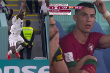Phản ứng của C.Ronaldo khi chứng kiến đối thủ "nhái" cách ăn mừng