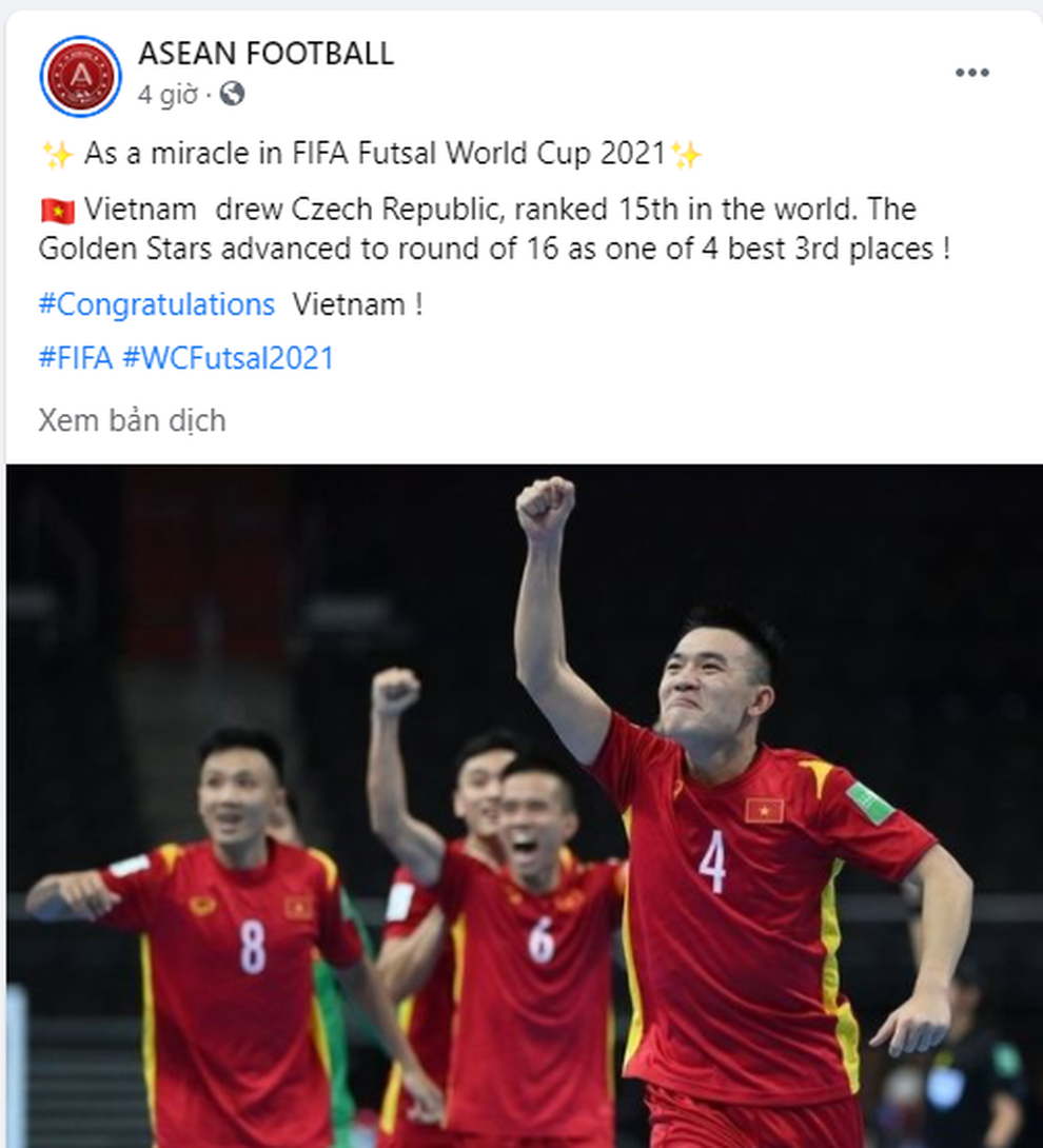 CĐV Đông Nam Á thán phục chiến tích của futsal Việt Nam ở World Cup - 1 CĐV Đông Nam Á thán phục chiến tích của futsal Việt Nam ở World Cup - 1