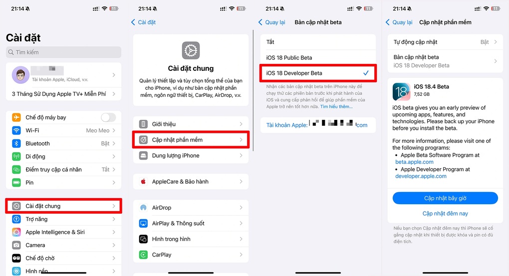 Hướng dẫn cập nhật iOS 18.4 Beta để sử dụng Siri tiếng Việt - 2