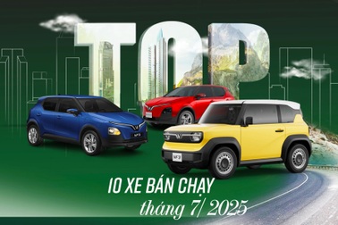 Loạt ô tô bán chạy tháng 7: Xe điện áp đảo xe xăng