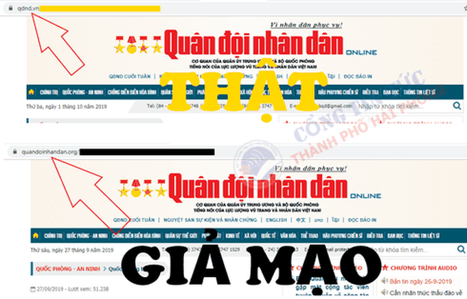 Phát hiện 4 trang thông tin điện tử giả mạo cơ quan báo chí - Ảnh 1. Phát hiện 4 trang thông tin điện tử giả mạo cơ quan báo chí - Ảnh 1.
