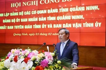 Quảng Ninh thành lập Ban Tuyên giáo và Dân vận Tỉnh ủy