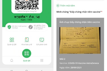 Người dân có thể tự cập nhật thông tin tiêm chủng trên ứng dụng PC-Covid