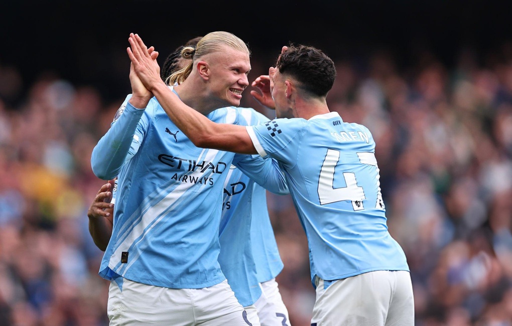 ពីរគ្រាប់របស់ Haaland ទម្លាក់ Everton, Man City ត្រឡប់ទៅកំពូលតារាងវិញ - 2 Cú đúp của Haaland nhấn chìm Everton, Man City trở lại ngôi đầu bảng - 2