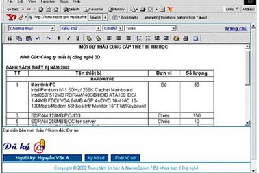 Cho phép Hà Nội và 2 tập đoàn đấu thầu qua mạng