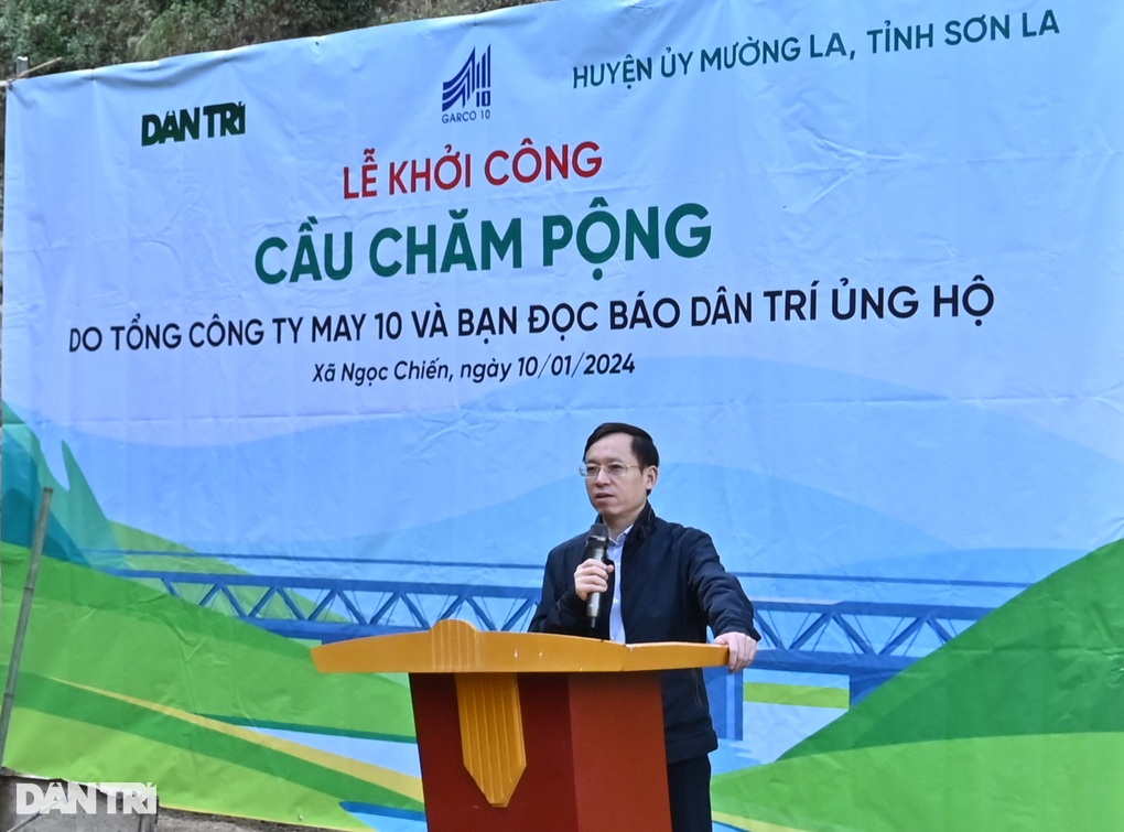 Khởi công cầu Dân trí đi vào vùng lõi du lịch bản Chăm Pộng và Nậm Nghẹp - 1 Khởi công cầu Dân trí đi vào vùng lõi du lịch bản Chăm Pộng và Nậm Nghẹp - 1