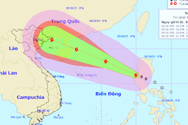 Bão Mujigae vào Biển Đông, di chuyển nhanh và phức tạp