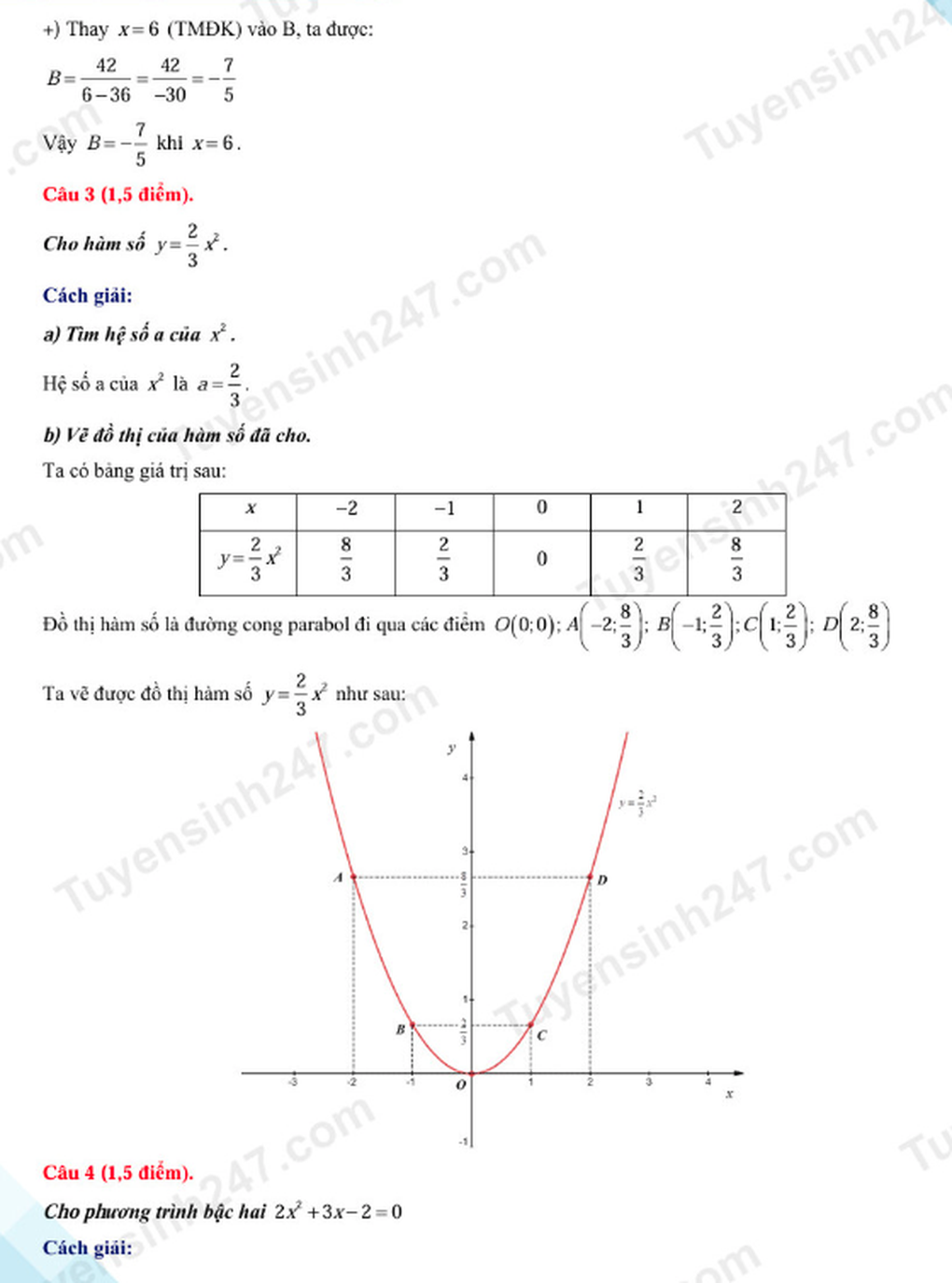 Đề thi và đáp án môn toán thi lớp 10 tỉnh Bạc Liêu - 3 Đề thi và đáp án môn toán thi lớp 10 tỉnh Bạc Liêu - 3
