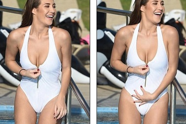 Sao truyền hình thực tế khoe dáng gợi cảm bên bể bơi