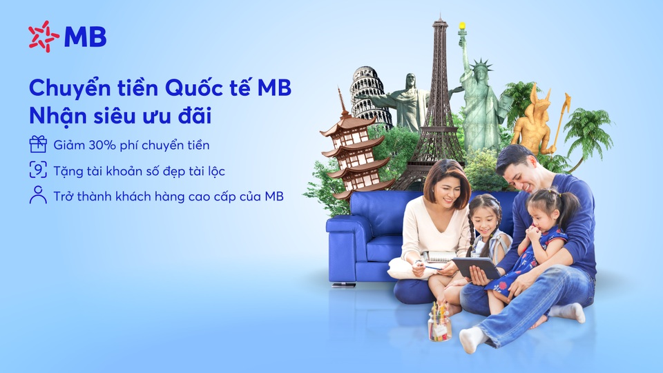 Siêu ưu đãi khi chuyển tiền quốc tế tại MB - 1 Siêu ưu đãi khi chuyển tiền quốc tế tại MB - 1