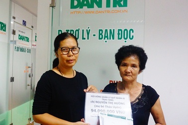 Hơn 94 triệu đồng đến với bé Thảo Uyên