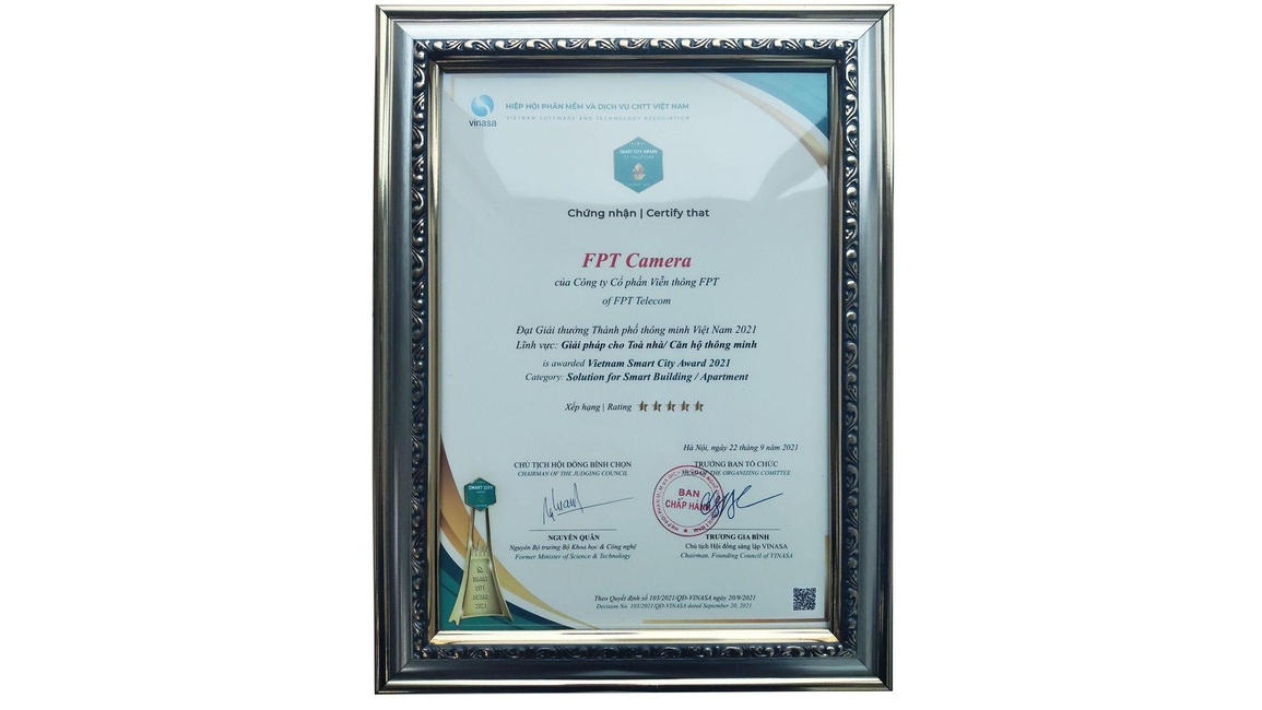FPT Camera đạt bình chọn 5 sao tại Giải thưởng Thành phố thông minh Việt Nam 2021 - 1 FPT Camera đạt bình chọn 5 sao tại Giải thưởng Thành phố thông minh Việt Nam 2021 - 1