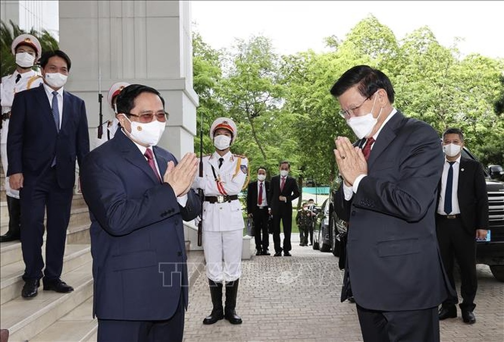 Thủ tướng Phạm Minh Chính hội kiến Tổng Bí thư, Chủ tịch nước Lào - 1 Thủ tướng Phạm Minh Chính hội kiến Tổng Bí thư, Chủ tịch nước Lào - 1