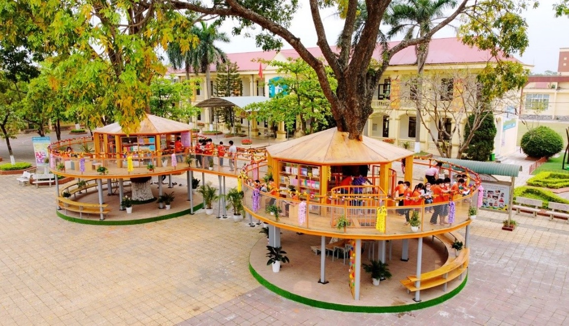 Thư viện mở gần gũi thiên nhiên khơi dậy hứng thú đọc sách cho học sinh - 1 Thư viện mở gần gũi thiên nhiên khơi dậy hứng thú đọc sách cho học sinh - 1
