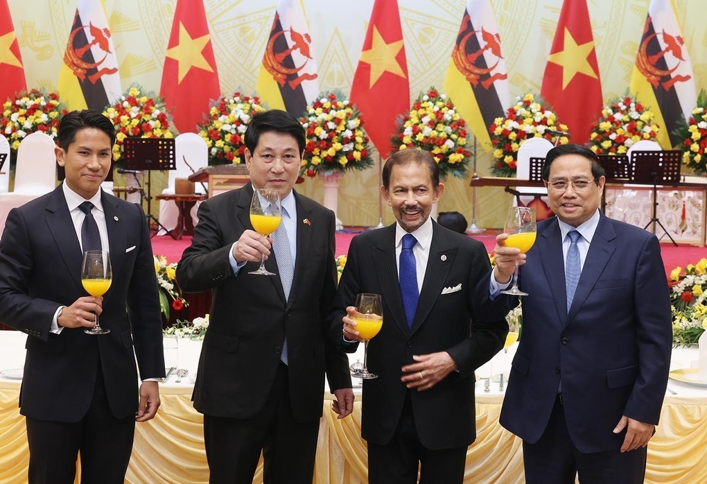 Chủ tịch nước Lương Cường chủ trì chiêu đãi cấp nhà nước Quốc vương Brunei - 1