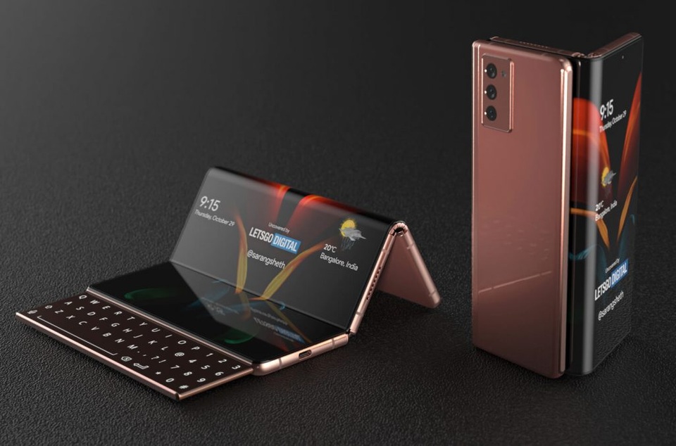 Độc đáo ý tưởng smartphone màn hình gập với bàn phím trượt của Samsung - 7 Độc đáo ý tưởng smartphone màn hình gập với bàn phím trượt của Samsung - 7