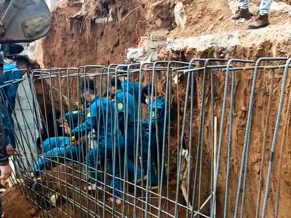 Thi công tường chắn chống sạt lở, một người bị vùi lấp tử vong - 1 Thi công tường chắn chống sạt lở, một người bị vùi lấp tử vong - 1