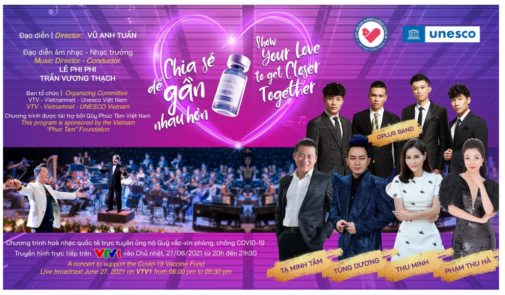 Tùng Dương, Thu Minh, Phạm Thu Hà hát hòa nhạc Chia sẻ để gần nhau hơn - 1 Tùng Dương, Thu Minh, Phạm Thu Hà hát hòa nhạc Chia sẻ để gần nhau hơn - 1