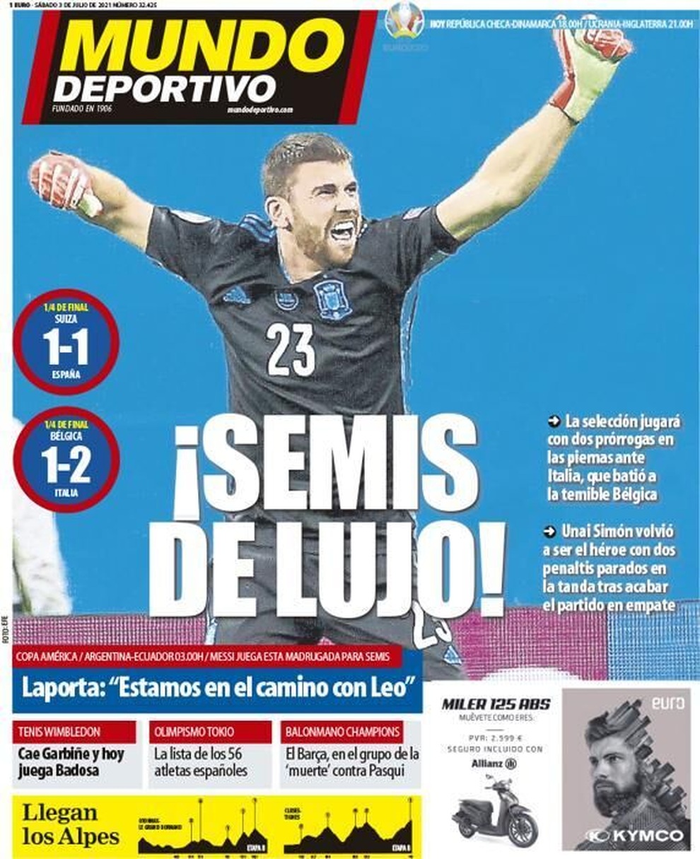 Báo giới Tây Ban Nha phấn khích khi đội nhà vào bán kết Euro 2020 - 4 Báo giới Tây Ban Nha phấn khích khi đội nhà vào bán kết Euro 2020 - 4