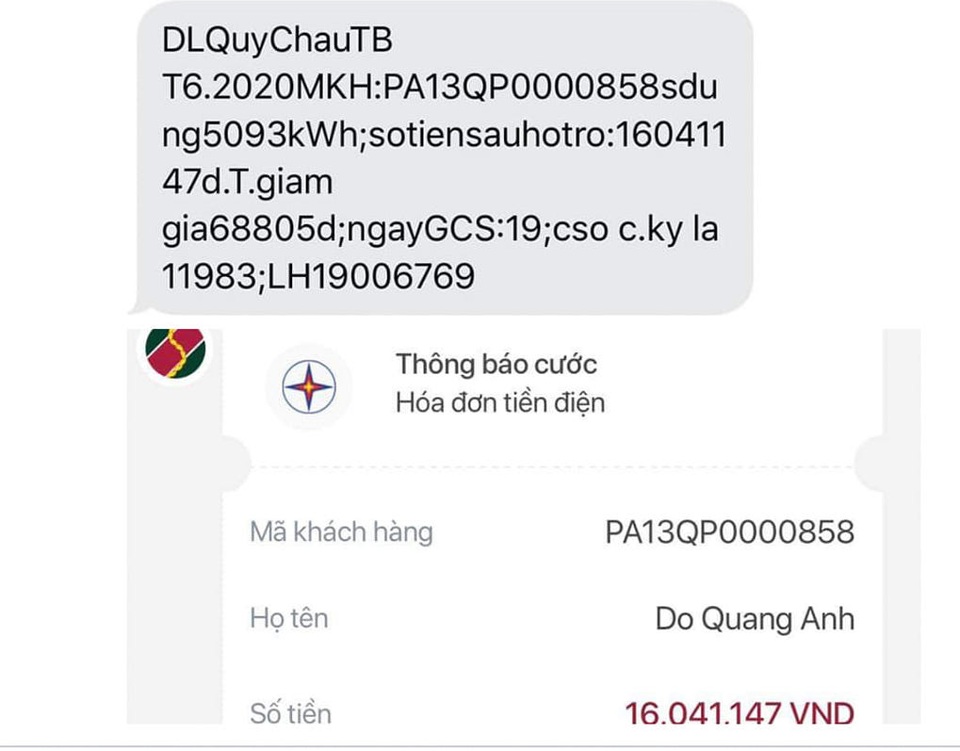Hóa đơn tiền điện 16 triệu đồng: Sai sót của 3 bộ phận - 1 Hóa đơn tiền điện 16 triệu đồng: Sai sót của 3 bộ phận - 1