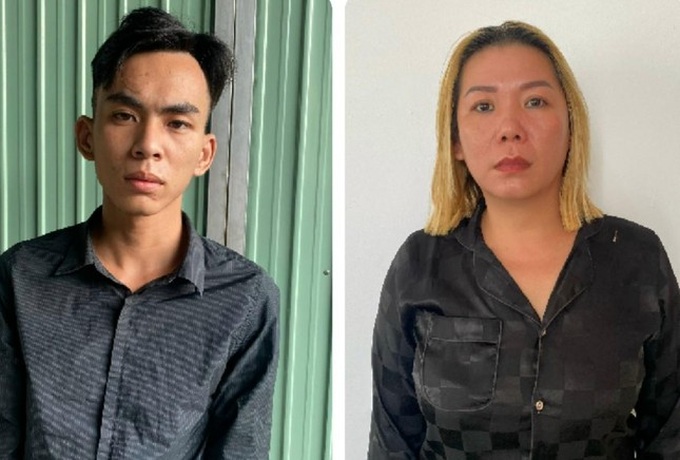Bị can Nguyễn Hoài Phong và Lê Thị Bích Phượng. (Ảnh: Báo Tiền phong)