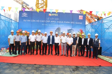 Apec Aqua Park Bắc Giang cất nóc dự án, vượt tiến độ 3 tháng