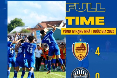 Vô địch giải hạng Nhất 2023, CLB Quảng Nam trở lại V-League