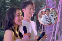 Diệu Nhi "cầu cứu" Trấn Thành trong tiệc độc thân trước thềm đám cưới