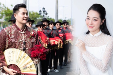 Lễ cưới diễn viên Karen Nguyễn: Chú rể gốc Hoa và dàn bê tráp "chất lừ"