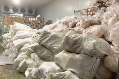 Phát hiện kho chứa hơn 100 tấn thịt lợn không rõ nguồn gốc