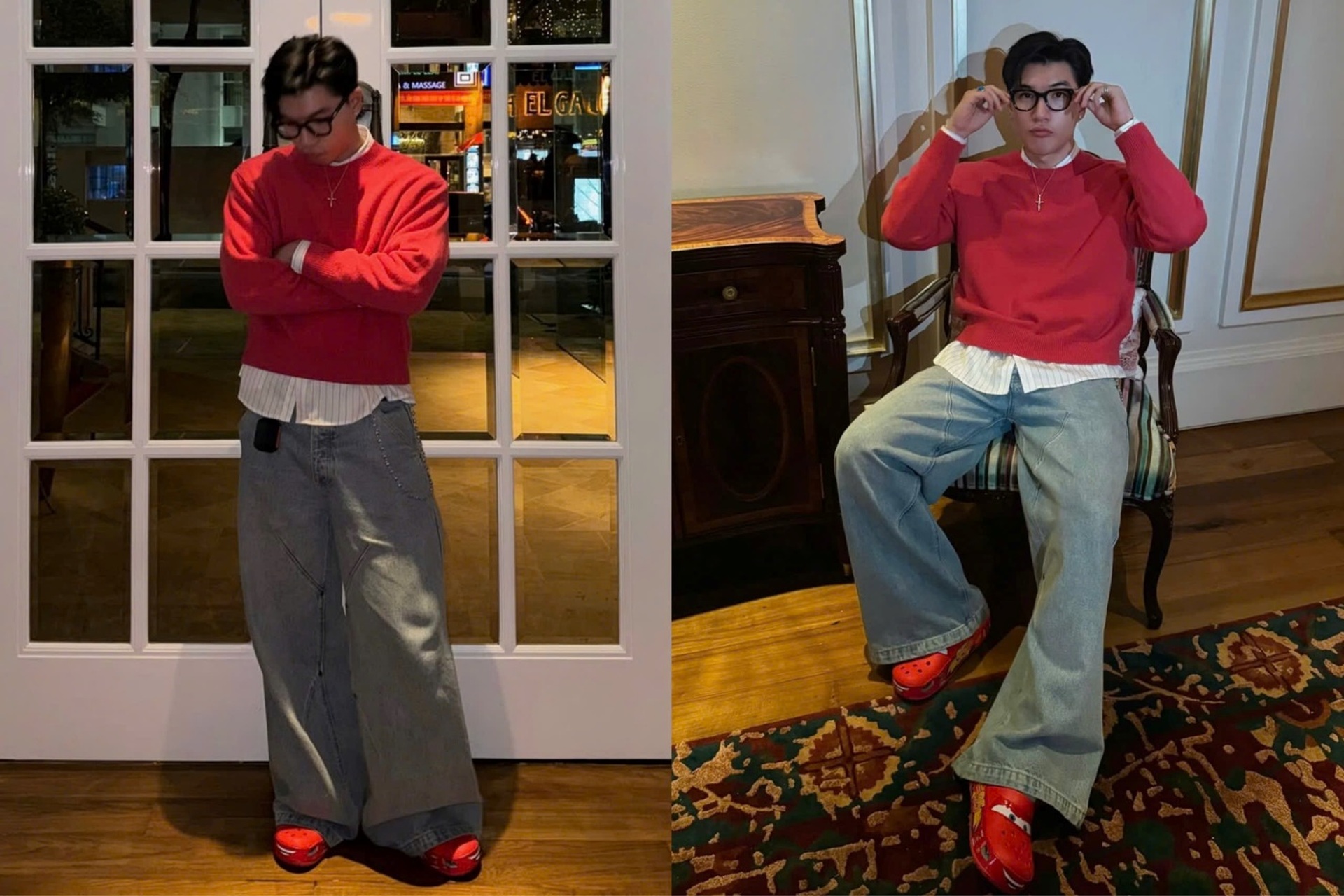 Sự trỗi dậy của dép nhựa đục lỗ: Từ thảm họa thời trang đến thảm đỏ quốc tế - 5 Sự trỗi dậy của dép nhựa đục lỗ: Từ thảm họa thời trang đến thảm đỏ quốc tế - 5