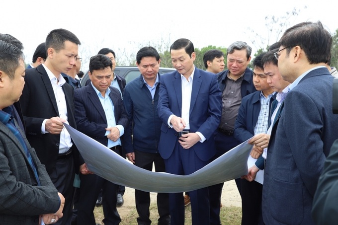 Chủ tịch UBND tỉnh Thanh Hóa Đỗ Minh Tuấn cùng đoàn công tác khảo sát thực tế một số dự án trên địa bàn