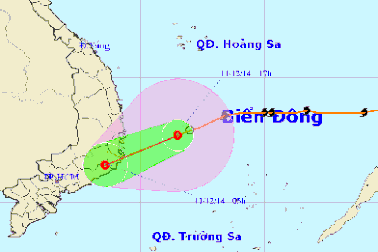 Bão suy yếu trước khi vào ven biển nước ta