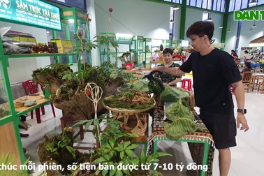 Vác bao tải... tiền đi chợ sâm ở huyện miền núi nghèo