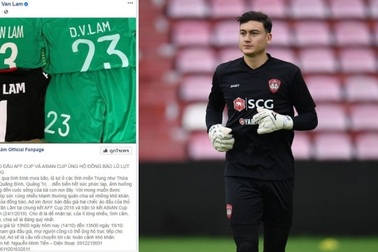 Báo Thái Lan: “Văn Lâm bán áo đấu ủng hộ đồng bào bị lũ lụt ở quê nhà”