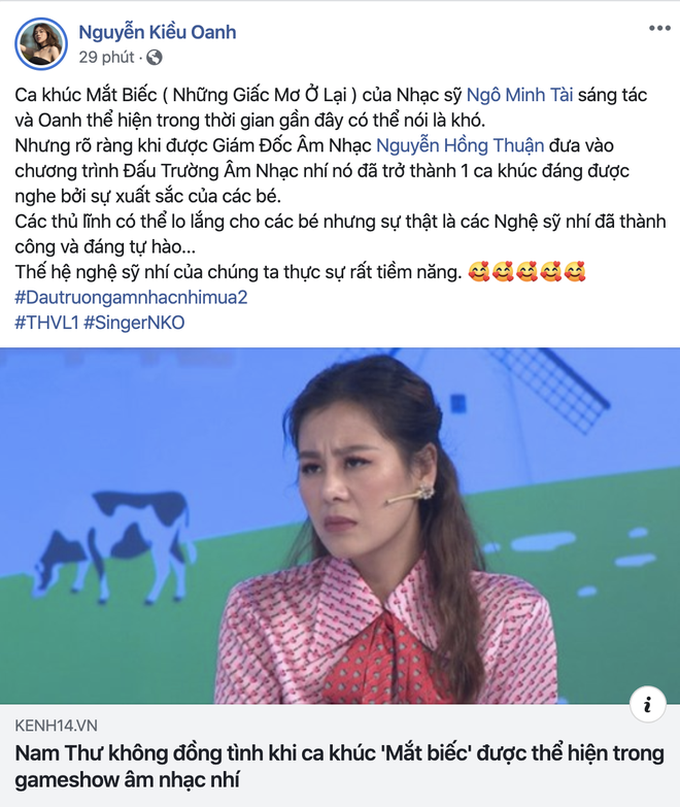 Nguyễn Hồng Thuận lên tiếng khi bị Nam Thư phản ánh chọn nhạc quá khó trong gameshow nhí - Ảnh 5. Nguyễn Hồng Thuận lên tiếng khi bị Nam Thư phản ánh chọn nhạc quá khó trong gameshow nhí - Ảnh 5.