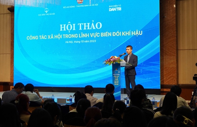 Nhà báo Phạm Tuấn Anh, Tổng biên tập báo Dân trí phát biểu khai mạc hội thảo.