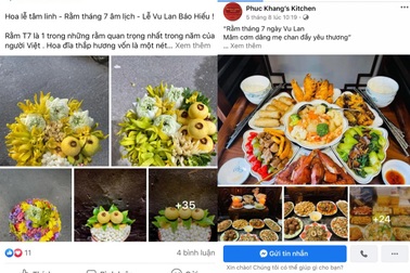 Hà Nội: "Chợ mạng" nhộn nhịp, "cháy đơn" đồ cúng Rằm tháng 7