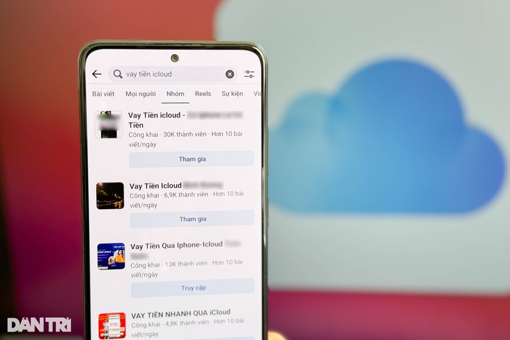 Hội nhóm vay tiền bằng iCloud tràn lan trên Facebook - 1