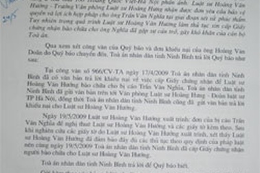 Trả lời khiếu nại của ông Hoàng Văn Doãn 